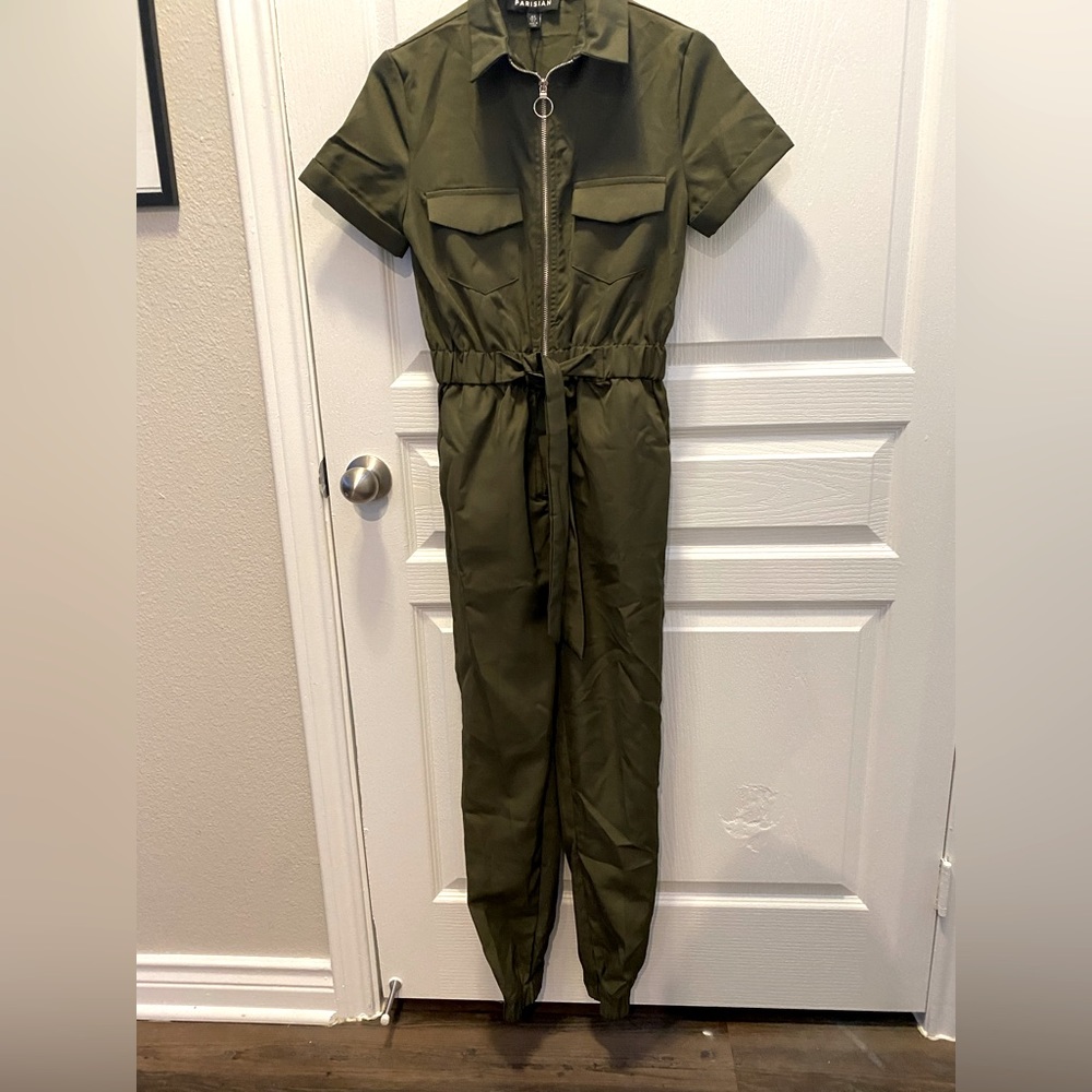 ASOS olive green jumpsuit.